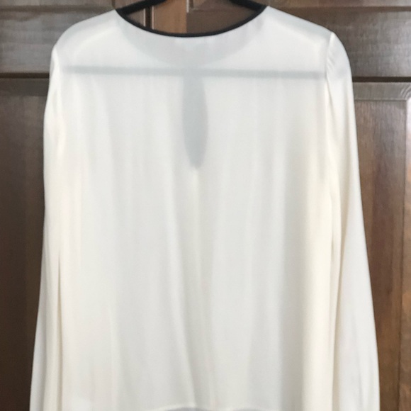 Michael Stars Silk Cream and Black Blouse - Picture 5 of 6